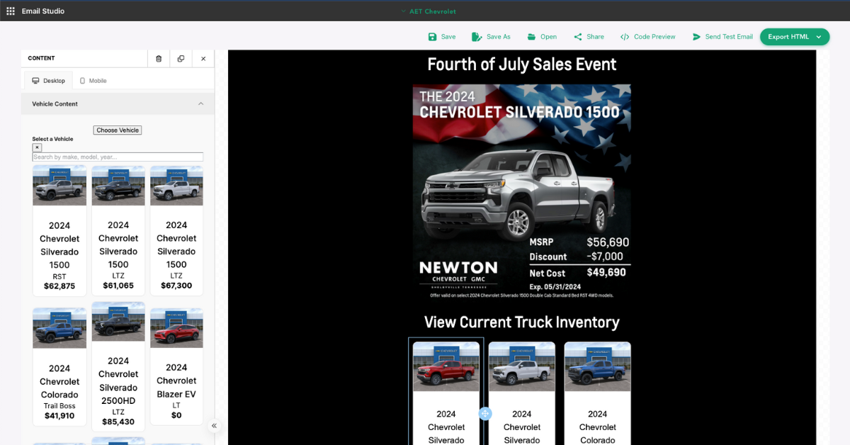 AET Automotive Email Studio